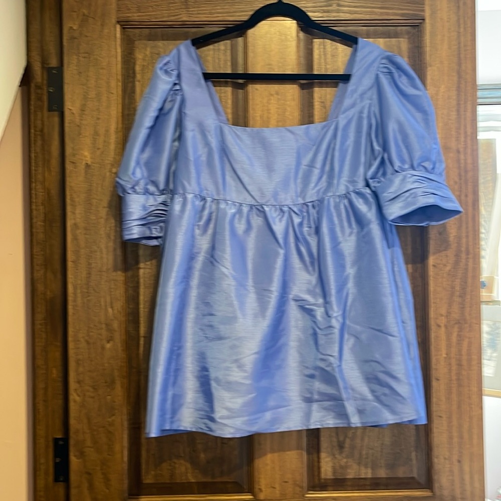 Hutch @ Anthropologie || Puff sleeve square-neck tunic top NWT-Size L